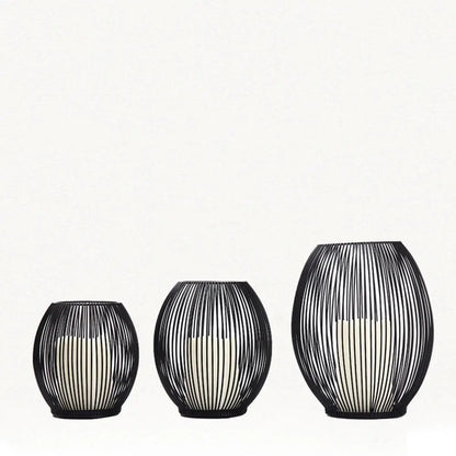 Mediterranean Iron Birdcage with LED Candle Decor