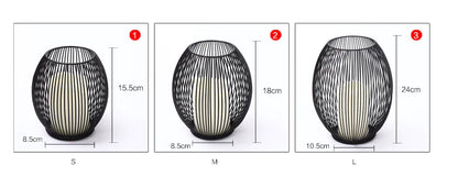 Mediterranean Iron Birdcage with LED Candle Decor